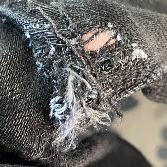 Amiri Glitter Snake Patch Broken Skinny Jeans Distressed Sz 30 FLAW - Picture 14 of 14